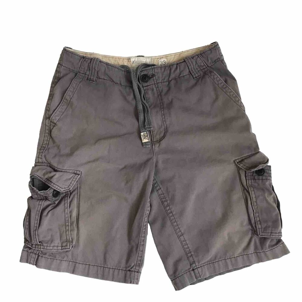 Vintage Aeropostale Aero Mens Size 33 Rugged Cargo Shorts Gray Cotton Vtg Y2K